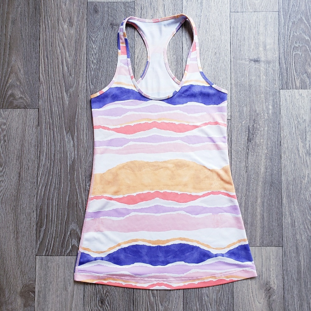 Lululemon watercolor cool racerback Tank size 6
